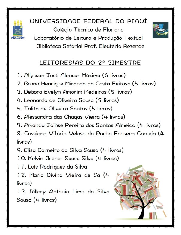 Cartaz - Leitores do 2º Bimestre