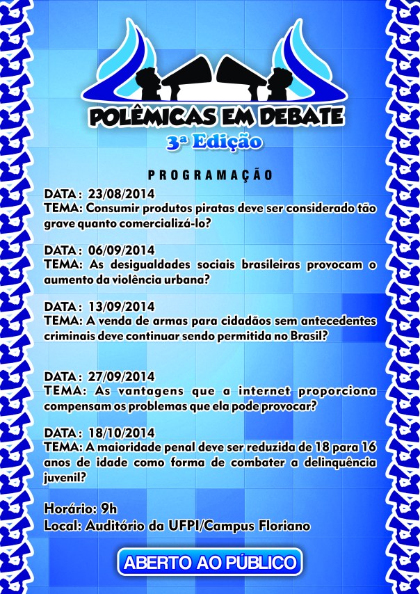 Cartaz Polêmica em Debate 1