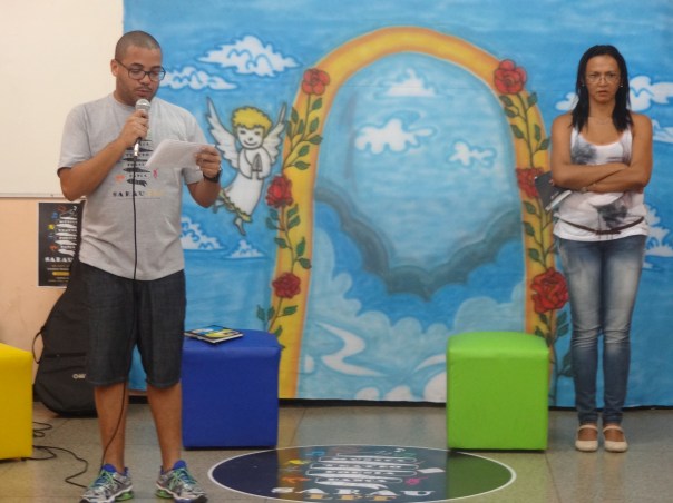 Abertura do Sarau - Professores Ribamar Batista e Elizabeth Rocha